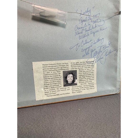 Framed Mouse Watercolor by Theresa Politowicz in Gold Frame Signed 10x10 - Picture 6 of 10